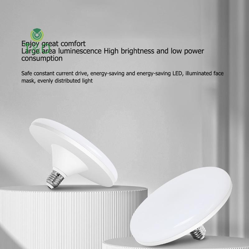 [t & O-t] Đèn LED siêu sáng 12W–50W 220V UFO chiếu sáng trong nhà/nhà để xe, ánh sáng trắng ấm [mới]