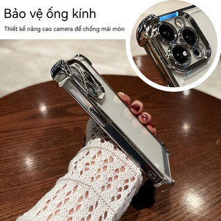 Ốp lưng iPhone túi khí chống sốc, kèm nắp bảo vệ camera cho iPhone 11 12 13 14 15 16 17 Pro Max