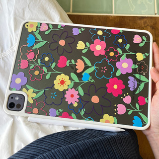 Vỏ Acrylic Cứng Tuya Hoạt Hình Hoa Dành Cho Mini6 Mini7 A17Pro IPad 5 6 7 8 9 10 11 A16 Air 2 3 4 5 6 Air 11 M2 Pro10.5 10.2 "Pro11 2018 2020 2021 2022 M4 Pro13 2024 2025
