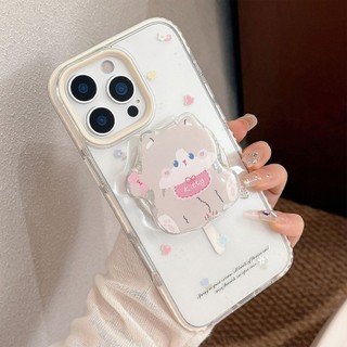 Ốp Lưng Điện Thoại iPhone 11 12 13 14 15 16 Pro Max Silicon Trong Suốt Chống Rơi Phim Hoạt Hình Hàn Quốc Puppy