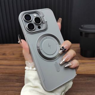 Ốp lưng iPhone silicon chống sốc chống trầy kèm giá đỡ camera hỗ trợ từ tính cho iPhone 13 14 15 16 Pro Max 14 15 Plus