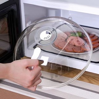 Lò vi sóng sưởi ấm vỏ bảo vệ đặc biệt thực phẩm nóng cơm nóng chịu nhiệt độ cao nhựa tròn trong suốt vỏ dầu bắn tung tóe thực phẩm