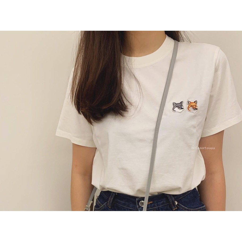 XS-3XL Áo Sơ Mi Chất Lượng Cao Màu Vàng Họa Tiết Cáo 100% Cotton Unisex Cổ Tròn Size Quá Khổ