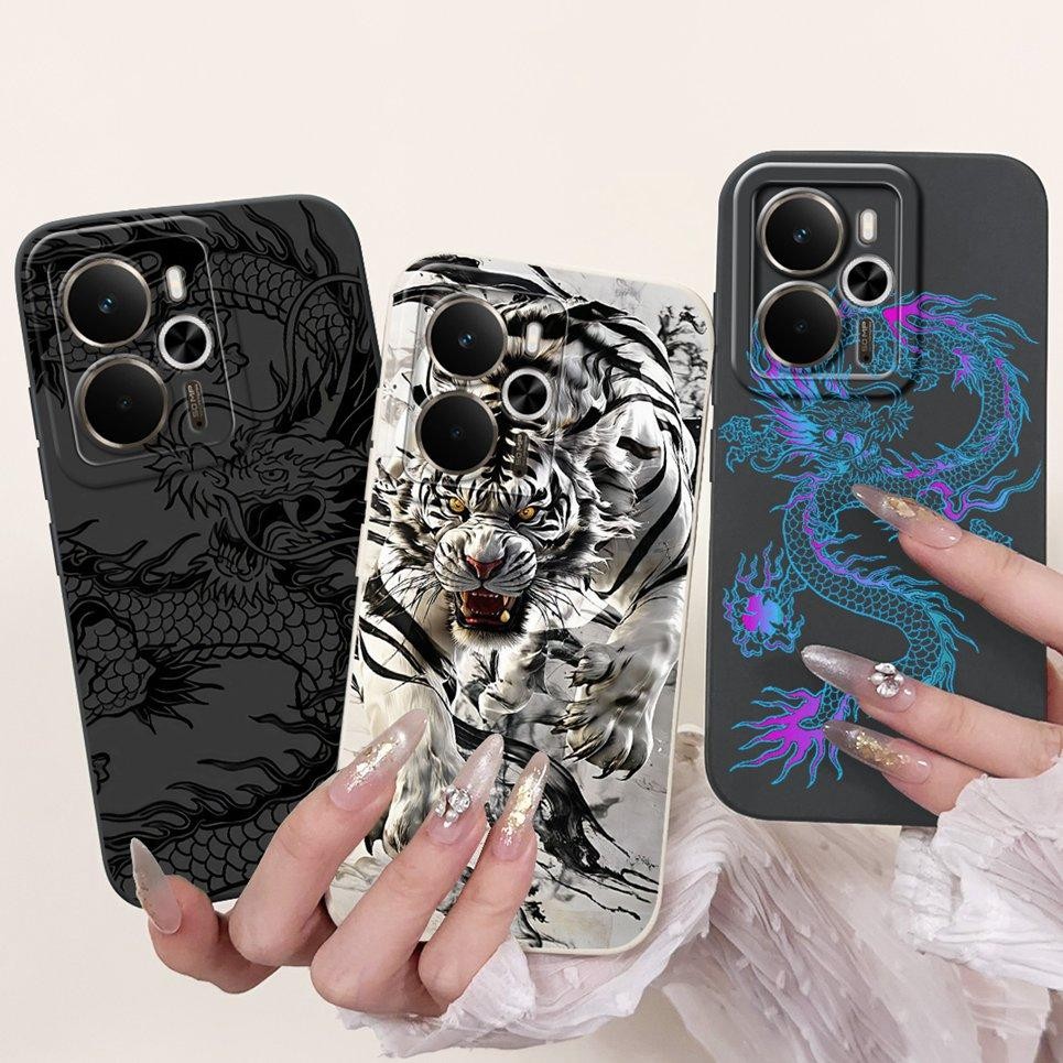 Ốp Điện Thoại Silicon Lỏng Thẩm Mỹ Đen Phong Cảnh Ban Đêm Ốp Lưng Cho Realme 14T 14 5G / Realme 14x Ấn Độ Vỏ Mềm Thời Trang Ốp Lưng