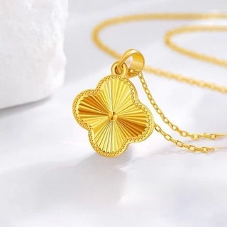 Thời Trang Cỏ Ba Lá May Mắn Mặt Dây Chuyền Vòng Cổ Retro Vàng Xương Đòn Dây Xích Không Phai Màu Bông Tai Phụ Kiện Quà Tặng Cho Nữ Cô Gái