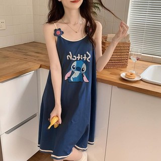 Váy in hình Stitch hoạt hình, phù hợp mặc ở nhà hoặc đi chơi