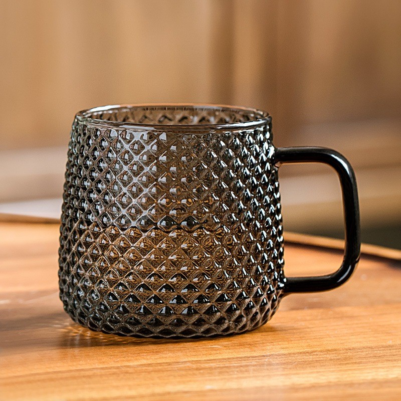 Ly, Cốc Thủy Tinh Họa Tiết Vẩy Cá Dùng Uống Trà Cà Phê Decor Quán Cà Phê, Phòng Khách