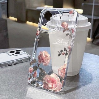 Ốp Điện Thoại Di Động Cho Samsung Galaxy A53 A52 M54 M23 A05 A05S A04 04E A24 S22 Ultra Plus Vỏ Trong Suốt Bảo Vệ Toàn Diện Hoa Chống Va Đập Thời Trang Đơn Giản TPU Nghệ Thuật