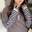 Tay áo băng CORALTIDE, Tay áo chống nắng dải màu dài, Y2k Harajuku sọc rộng chống nắng Vỏ bọc thoáng khí đi xe đạp