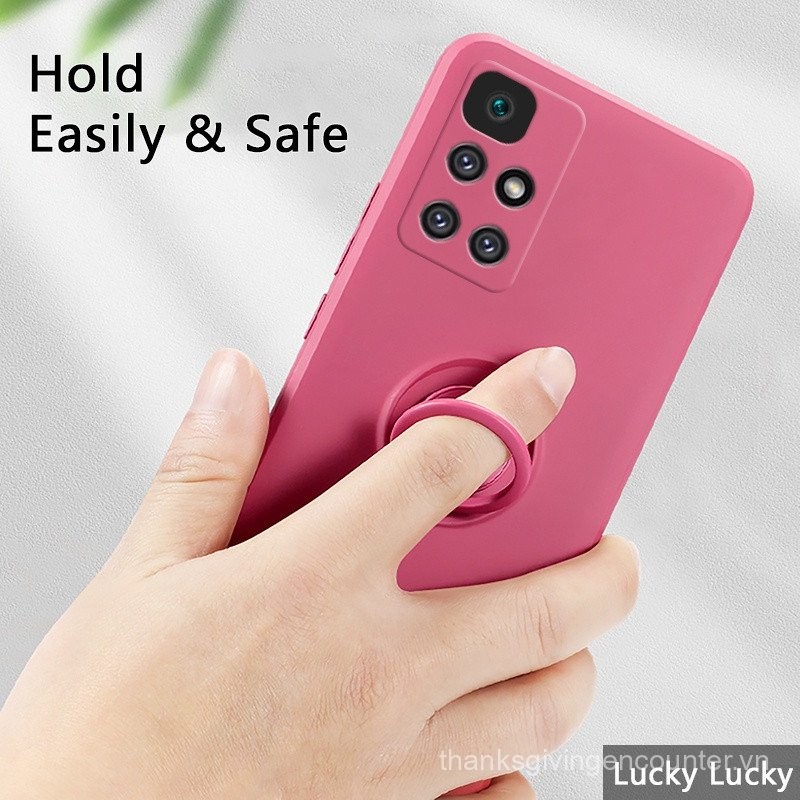 Ốp lưng Redmi NOTE10 4G NOTE10S Note 11 Pro Plus 5G sang trọng, silicone lỏng mềm chống sốc, giá đỡ từ tính, dây đeo, Xiaomi Mi Redmi Note 11 Pro+