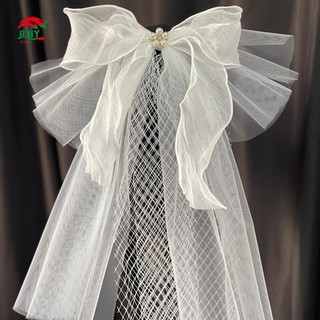 Nữ Ngắn Cô Dâu Veil Với Ngọc Trai Lấp Lánh Kẹp Hóa Đơn Vịt Cố Định Mũ Đội Đầu Cho Đám Cưới Hóa Trang Hẹn Hò