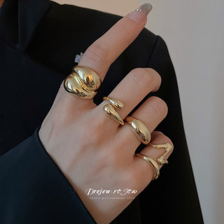 DREJEW Vòng mở hình đậu nhiều lớp hình bầu dục đơn giản thời trang và đa năng Đó là phụ kiện đi lại thích hợp cao cấp và thanh lịch
