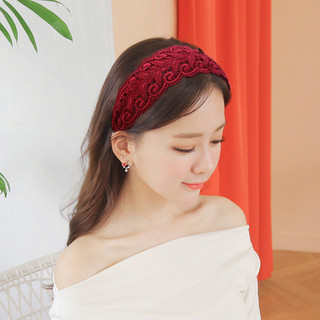 Băng đô nữ có răng chống trượt Mũ đội đầu tạo kiểu ren bên rộng