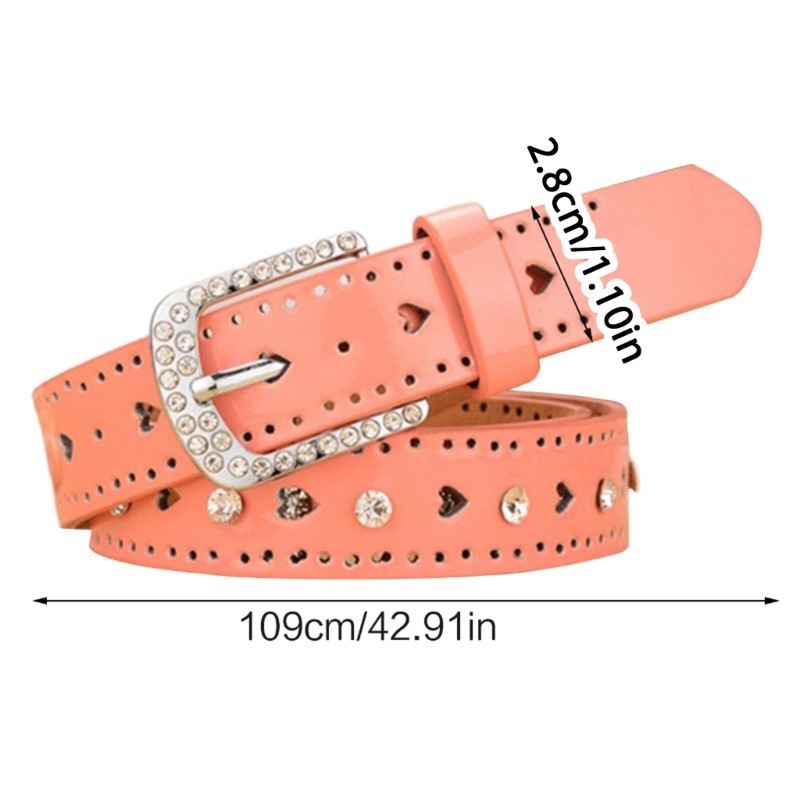 Moon Cowgirl Shining Crystal Buckle Vintage Eo Ceinture Thắt lưng lung linh