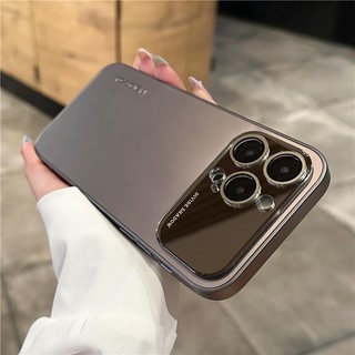 Ốp điện thoại cửa sổ lớn mờ nâng cao cho iPhone 16 Pro Max 15 14 13 12 11 Pro Max chống sốc bảo vệ camera chống rơi bìa cứng
