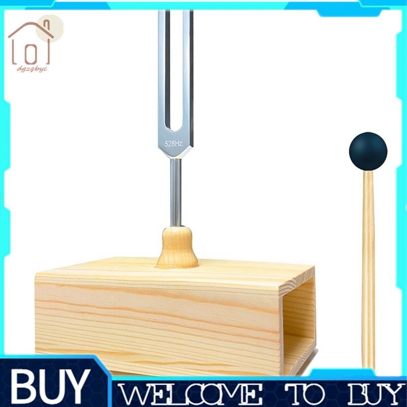 Nĩa điều chỉnh 528Hz có hộp cộng hưởng, hợp kim nhôm, loa gỗ, hoàn hảo cho hương liệu SPA, giảng dạy cộng hưởng