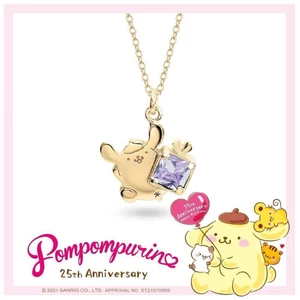Hoạt Hình Sanrio Pompompurin Pompompurin Pupprin Vòng Cổ Nữ Pudding Chó Quà Tặng Birthstone Xương Đòn Dây Chuyền