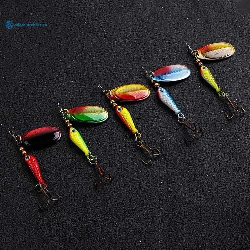 THÊM Câu Cá Spinner Mồi 9g Muỗng Mồi Kim Loại Treble Móc Nhân Tạo Wobbler Ăn Cá Chép Spinnerbait BSS