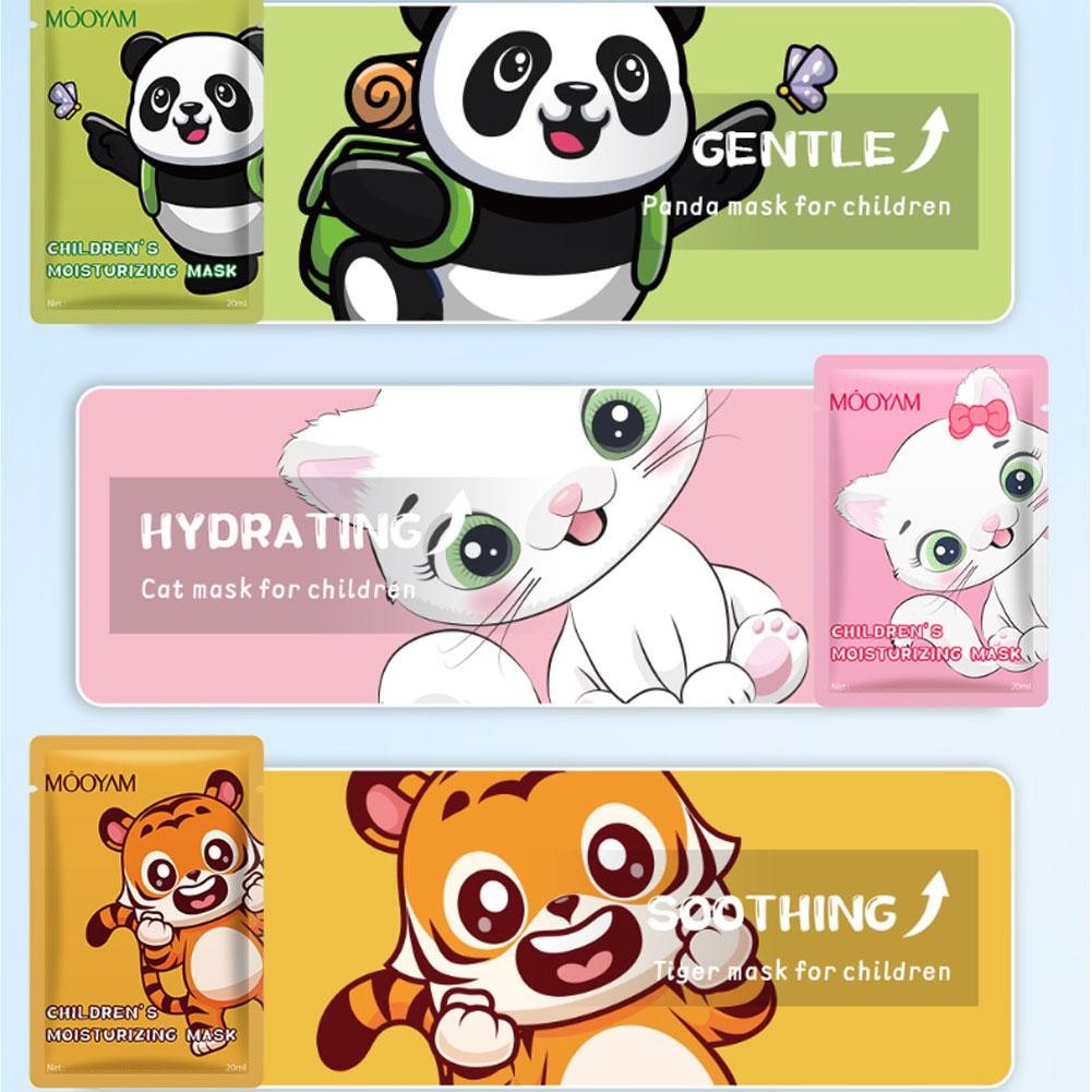Mặt nạ trẻ em hình động vật hoạt hình dưỡng ẩm, dễ thương K8z2