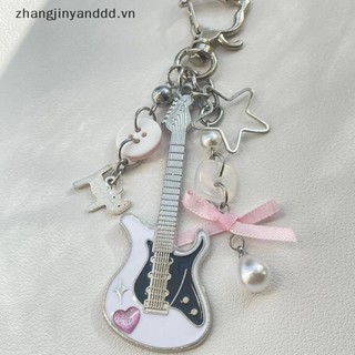 # yanddd # Y2K Guitar Dành Cho Nam Nữ Thoáng Mát Pentagram Nơ Mặt Dây Chuyền Thời Trang Rock Punk Túi Phụ Kiện Quà Tặng.