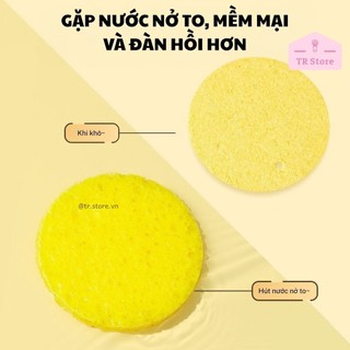 Miếng bọt biển rửa mặt tẩy trang GECOMO - Dùng cho mọi loại da, dễ dàng làm sạch
