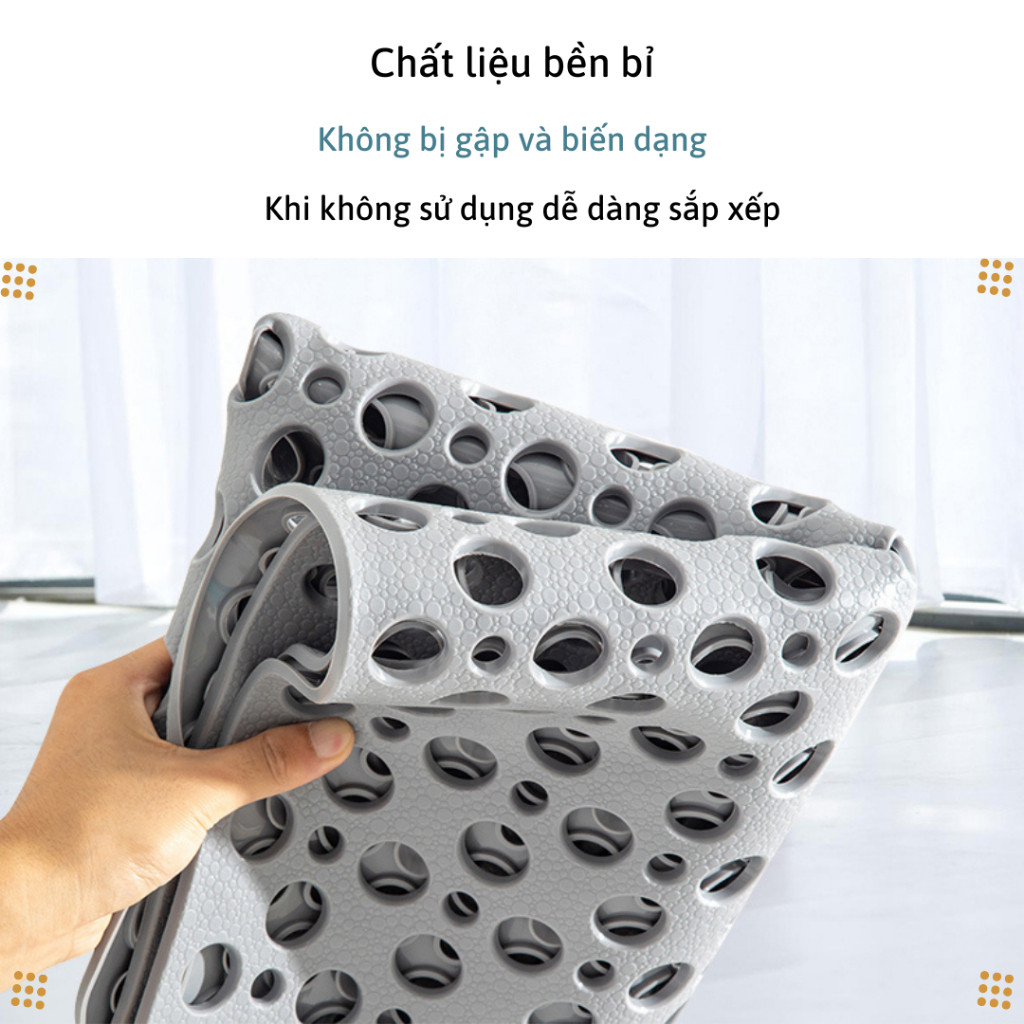 Thảm Chống Trượt Nhà Tắm, Thảm Lót Sàn Nhà Tắm Chống Trơn Chất Liệu Cao Su PVC (36x69cm) al