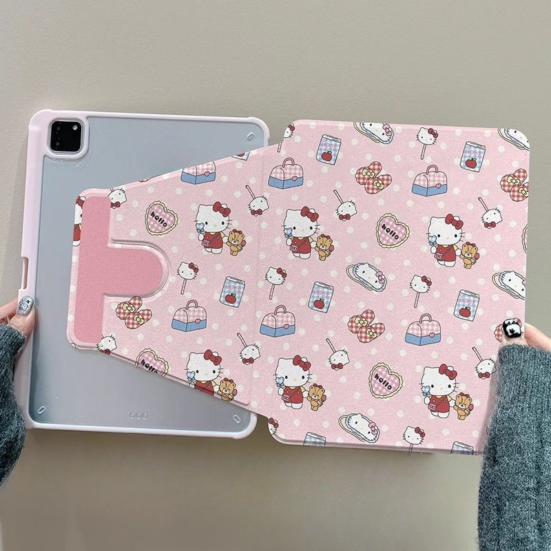 Vỏ bảo vệ cho Samsung Galaxy Tab A9 Plus S10ULTRA S7plus / S8plus Tab A7 lite S9plus / s10plus 12.4inch S9 FE + Tab S6 lite 10.4inch Vỏ Acrylic xoay có khe cắm bút