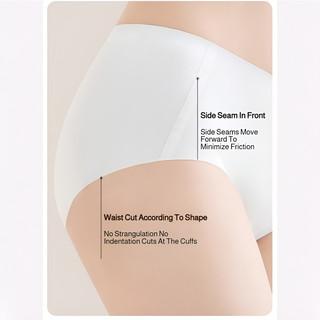 『 Brelira 』 Đồ lót axit Hyaluronic quần lót liền mạch bằng lụa băng 10A da sữa kháng khuẩn không để lại thoáng khí làm mát mùa hè