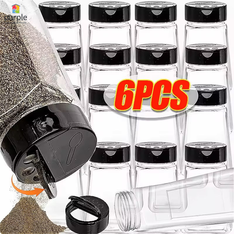 Gia Vị Trong Suốt Chai Muối Tiêu Bình Lắc Nhựa Thịt Nướng Gia Vị / Lọ Cho Gia Vị Muối Và Tiêu Bình Lắc