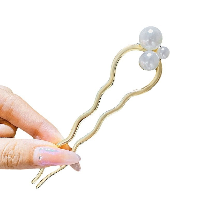 [Phong cách mới] Kẹp tóc hình chữ u ngọc trai cao cấp - Dụng cụ làm đẹp tiện lợi