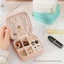Hộp đựng trang sức CHEESELY, Hộp đựng trang sức du lịch thiết kế đơn giản phong cách Macaroon, Hộp đựng nhẫn da PU cỡ nhỏ cầm tay Sử dụng tại nhà