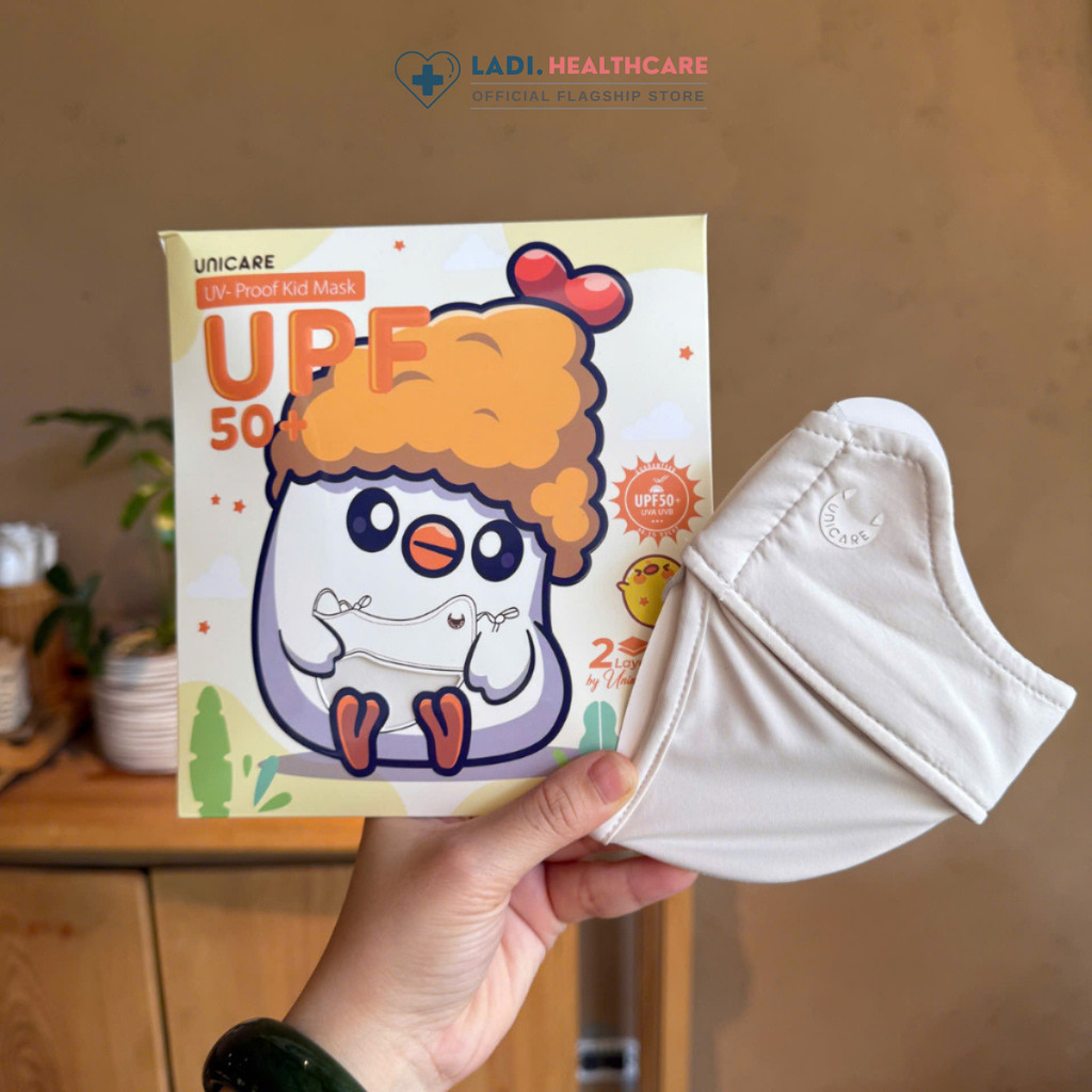 Khẩu trang trẻ em Proof KID Mask UNICARE 3 - 12 tuổi - Chất liệu vải lụa cao cấp