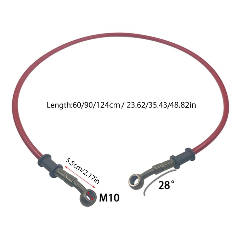 Fol Nâng Cấp Ống Dầu Xe Máy Bện Phanh Ly Hợp Ống Dầu Dòng 60 90 120cm