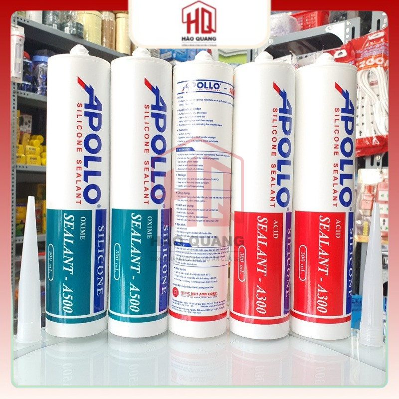 Keo Silicon Apollo A300/A500 - Chống Thấm, Dán Kính, Chịu Nhiệt Tốt