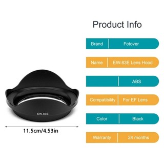 CLI EW-83E Lens Hood Sun Shade Thay thế cho EF 16-35mm f 2 8 L 17-40mm EF-S 10-22mm Camera Lens Hood Sun Shade Repla