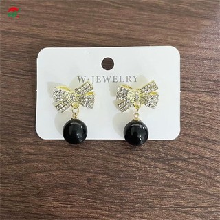 Thanh Lịch Nơ Tai Bông Tai Full Kim Cương Giả Và Bóng Đỏ Trang Trí Đồ Trang Sức Thời Trang Cho Tiệc Váy Du Lịch Tai Trang Trí