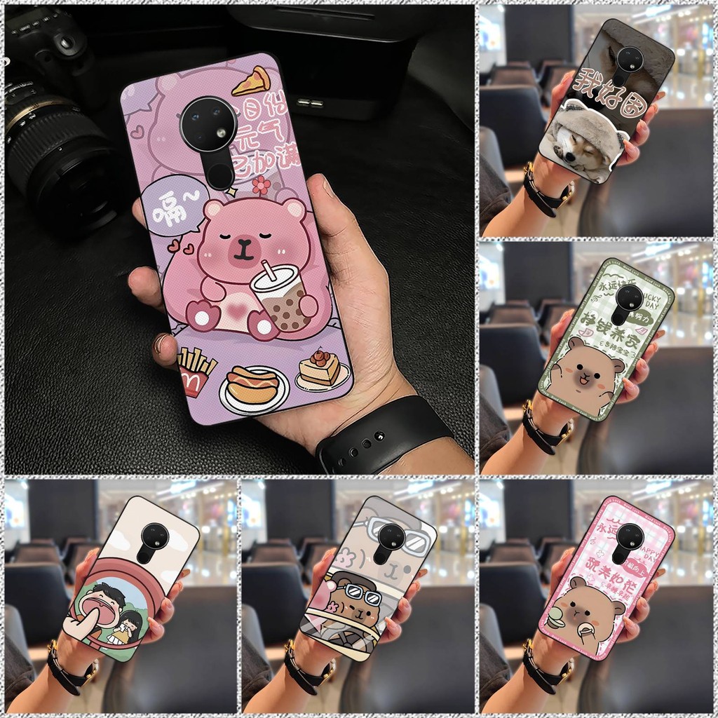 Cặp Đôi Hoạt Hình Ốp Lưng Điện Thoại Nokia 6.2 / 7.2 Túi Bảo Vệ Chống Va Đập Vỏ Mềm Chống Thấm Nước Chống Bụi Bẩn Bọc Toàn Bộ Graffiti Chống Bụi Silicon Dễ Thương TPU Chống Sốc Bền
