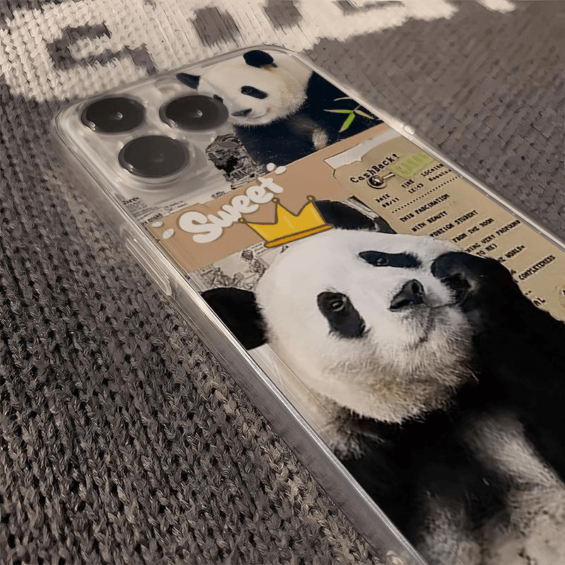 Bán Sản Phẩm Mới Panda Fubao Ốp Lưng Điện Thoại iphone 16PROMAX iPhone15Plus 14 / 13 / 12 Ốp Mềm Trong Suốt Chất Lượng Cao
