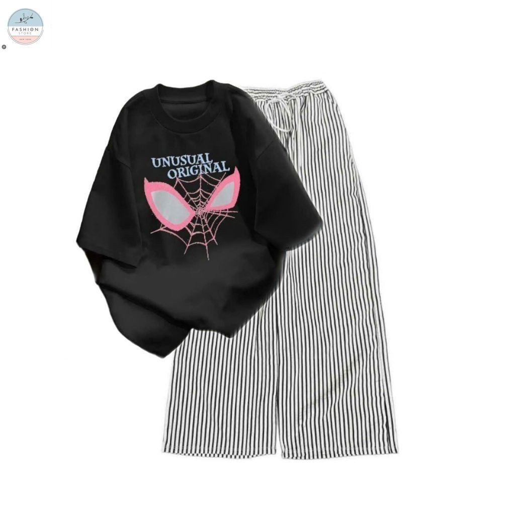 Sét Bộ Nữ Quần Thể Thao Ống Rộng Đũi Xốp + Mix Áo Phông Form Rộng -QUẦN ÁO 94