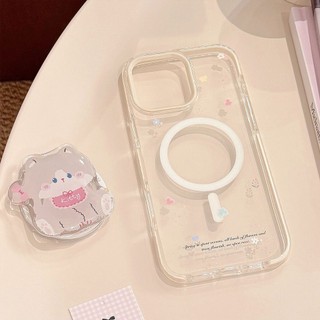 Ốp Lưng Điện Thoại iPhone 11 12 13 14 15 16 Pro Max Silicon Trong Suốt Chống Rơi Phim Hoạt Hình Hàn Quốc Puppy