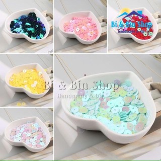 30g Kim Sa Phẳng 5mm Màu Sữa Cừ Đính Kết Trang Phục Thời Trang, Làm Phụ Kiện Handmade