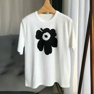 Áo Thun Cotton Cao Cấp Mùa Hè Hoa In Hình Unisex Tay Ngắn 610