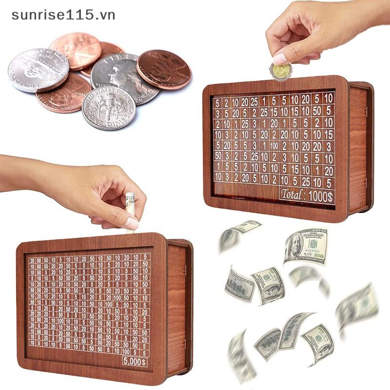 Hộp Đựng Tiền SRVN Có Quầy Bằng Gỗ Heo Đất Tiết Kiệm Trẻ Em Người Lớn Hộp Tiền Tiết Kiệm Tiền Thu Ngân Ngăn Kéo Tổ Chức Thủ Công Nhà.