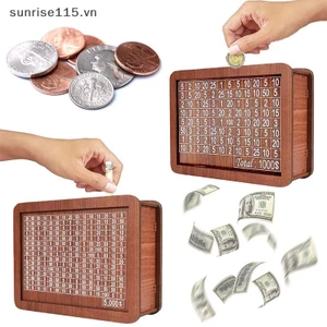 Hộp Đựng Tiền SRVN Có Quầy Bằng Gỗ Heo Đất Tiết Kiệm Trẻ Em Người Lớn Hộp Tiền Tiết Kiệm Tiền Thu Ngân Ngăn Kéo Tổ Chức Thủ Công Nhà.