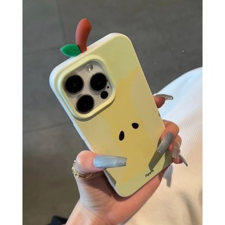 Ốp điện thoại di động lõi trái cây ba chiều dễ thương cho iPhone16 15 14 13 12 11 Pro Max bảo vệ camera chống sốc chống rơi mặt sau mềm