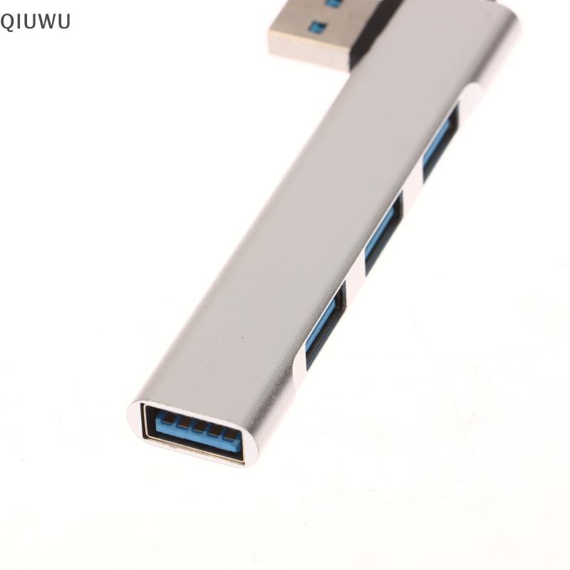 QIUWU 1 Phụ kiện máy tính PC 4 cổng USB 3.0 HUB Bộ chia loại C tốc độ cao 5Gbps HUB đa cổng 4 cổng USB 3.0 2.0.