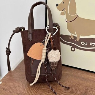 TOSE 1 Cái Móc Khóa Sang Trọng, Mặt Dây Chuyền Sang Trọng Sáng Tạo Gấu Kẻ Sọc, Dây Bện Đáng Yêu Móc Khóa Bánh Túi Kem Charm