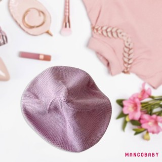 MG-Baby Bé Trai Bé Gái Mũ Nồi Vintage Màu Trơn Mũ Dệt Kim Thường Ngày Cho Bé Cho Mùa Xuân Thu