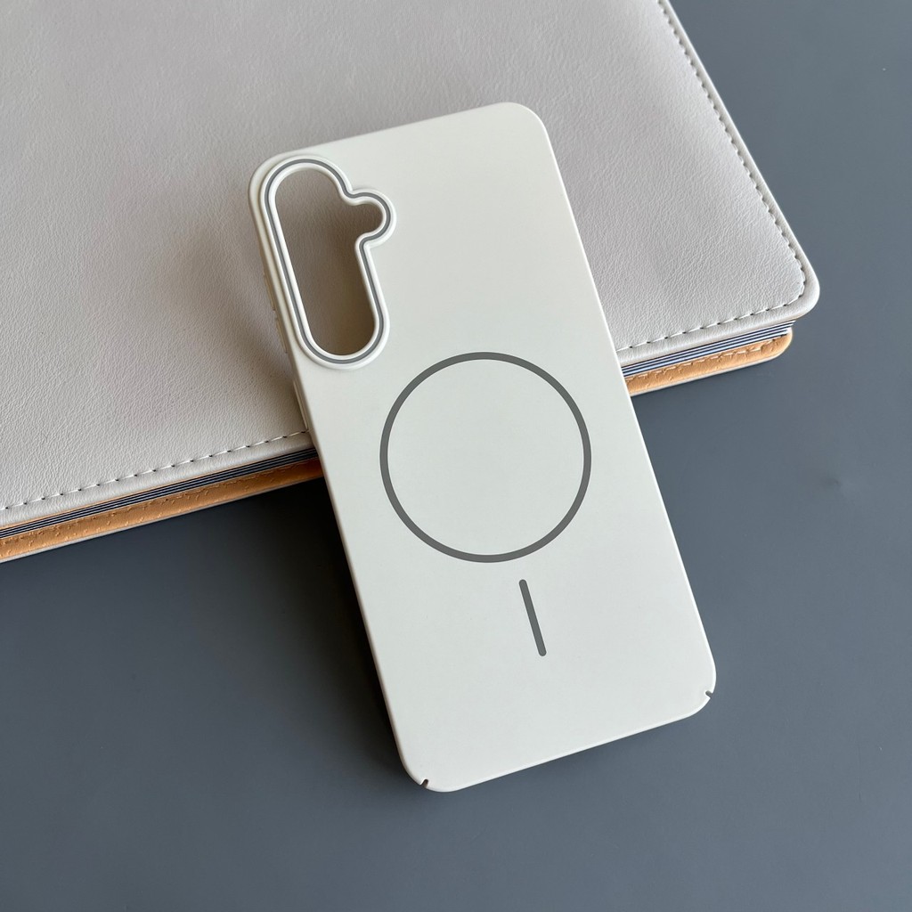 Ốp điện thoại cứng Macaron siêu mỏng bằng nhựa cho Samsung S25 A56 A55 A54 A53 A52 A36 A35 A34 A26 A25 A24 A16 A15 A06 A05S S24 S23 S22 S21 Ultra Plus FE Cuộn dây từ tính mịn Chống sốc