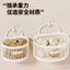 Giỏ nhựa treo đồ đính miệng rộng vui nhộn màu hồng trắng 13.4x10x15cm